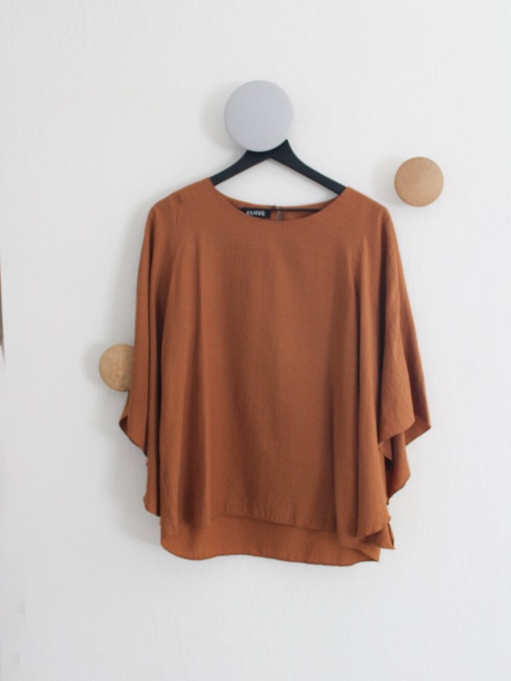 Verve Bell Sleeve Top - Copper Color - Medium